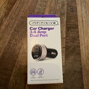Infinitive car charger 3.4 amp dual port new